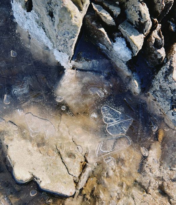 Abstract ice crystal formation representing morning energy and clarity